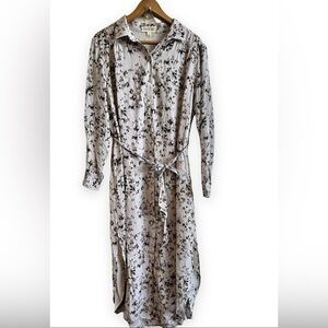 CLOTH & STONE by Anthropologie Long Sleeve Maxi Shirt Dress with Collar
